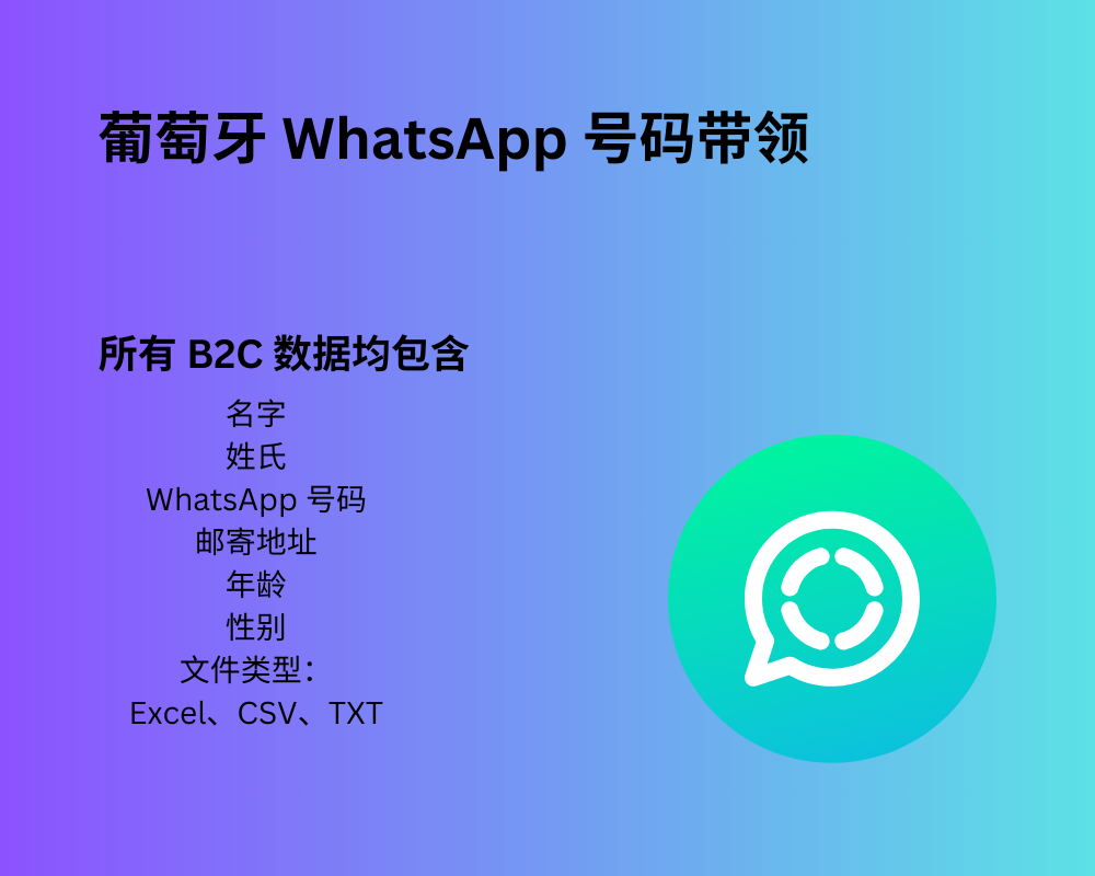 葡萄牙 WhatsApp 号码线索